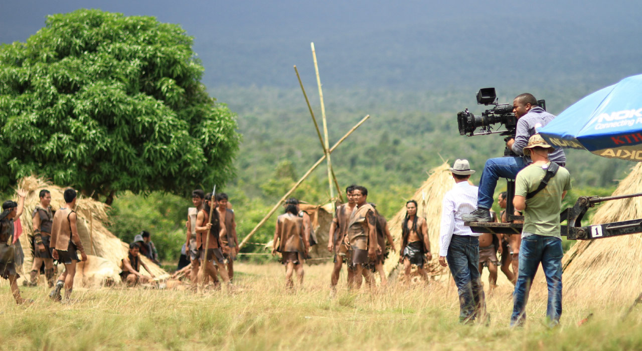 Movie shooting in an exotic place