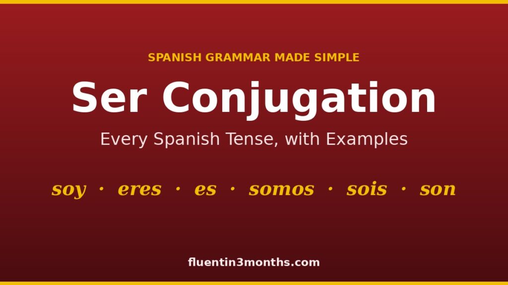 Ser Conjugation: All Tenses, Explained Simply (with Examples) » Fluent ...