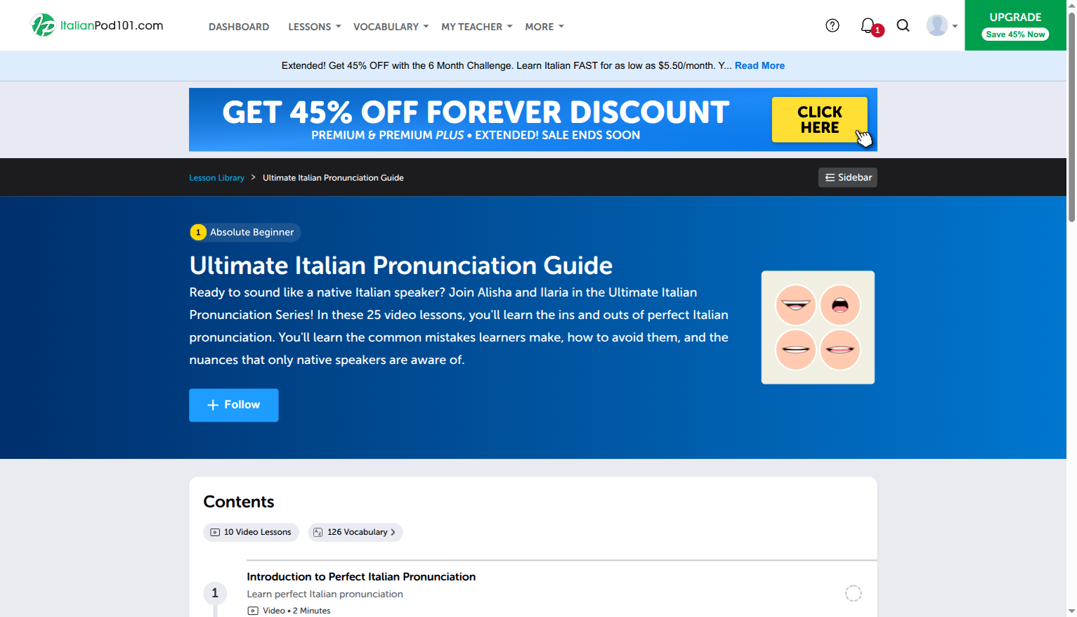 The Ultimate Italian Pronunciation Guide series on ItalianPod101