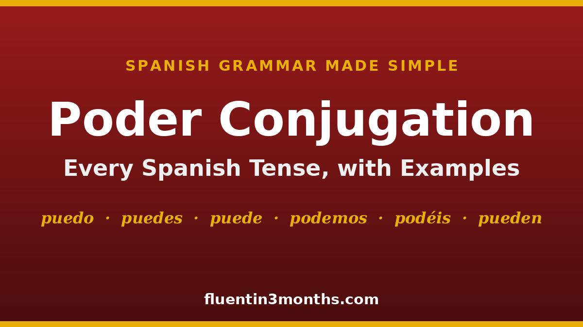 poder conjugation card