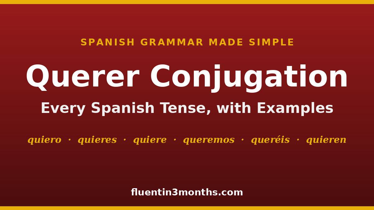 querer conjugation card