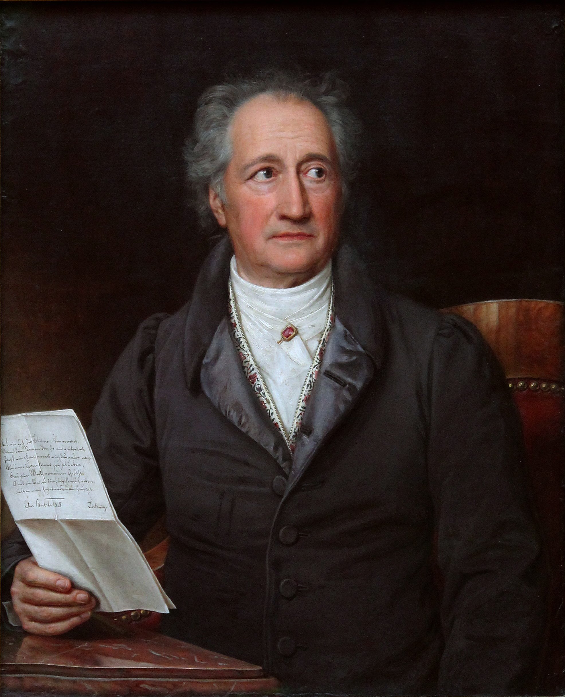 Portrait of German writer Johann Wolfgang von Goethe