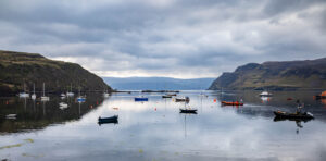 Colourful buildings beside Portree Harbour on the Isle of Skye